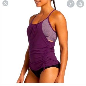 Calia by Carrie Underwood Runched Tankini Set.NWOT